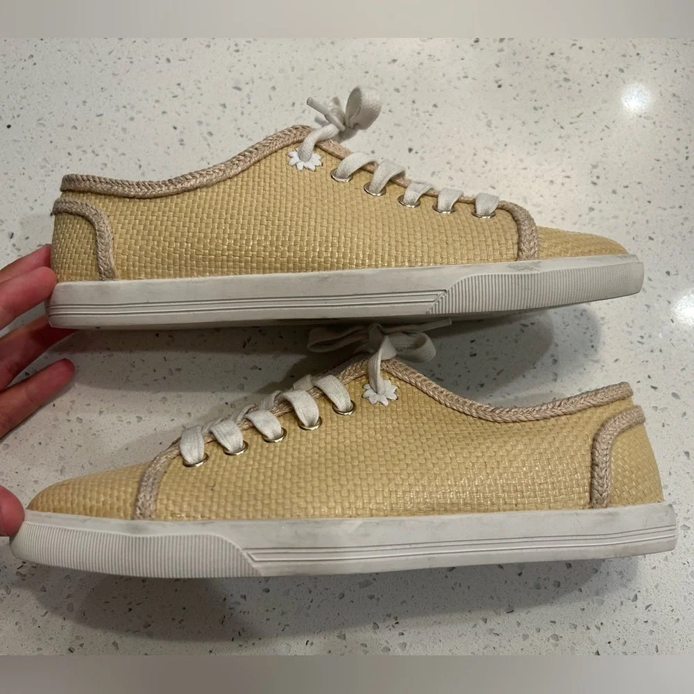 Jack Rogers Woven Raffia Sneakers Size 8